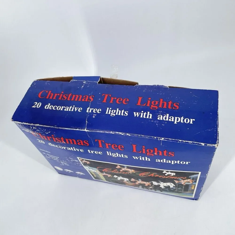 Vintage Horse Christmas Tree String Lights 20 Pc Set w/ Adapter Tested Works